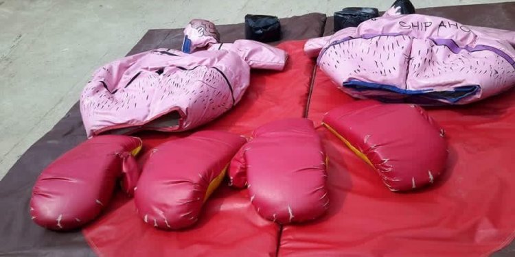 2 Sumo Suits and Mats For Sale