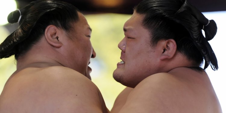 Sumo wrestlers, sumo wrestling