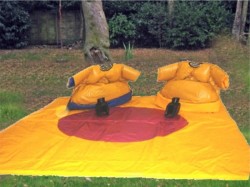 Sumo match Wrestling Suits readily available for hire from Lir Entertainment, Bunbeg, Donegal, Ireland.