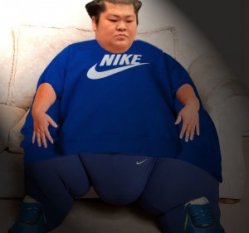 Sumo Wrestler in a Nike T-Shirt