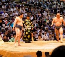 Sumo Wrestler Throwing Salt