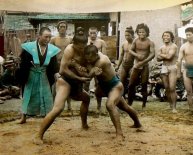 Sumo wrestlers in Japan