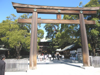 Torii associated with the main shrine, Meiji Jingu, Tokyo.